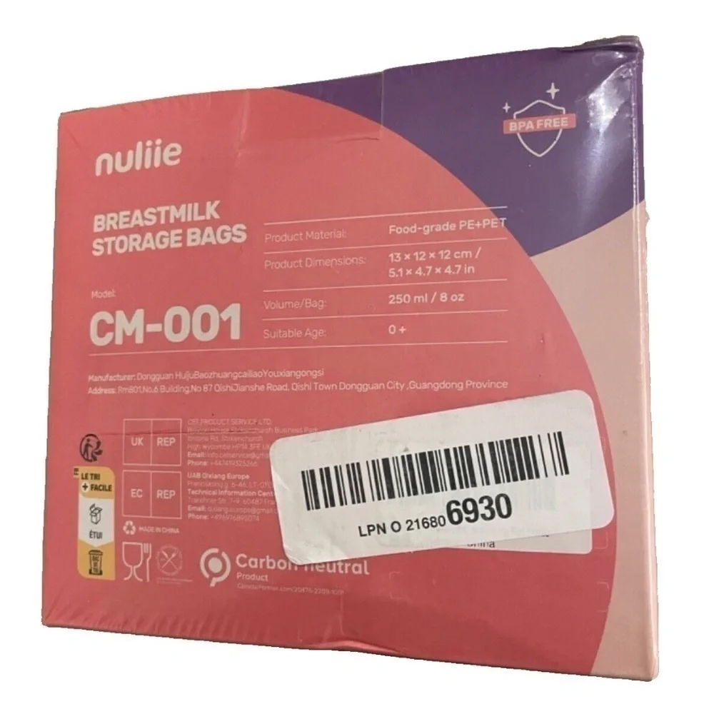 Breastmilk Storage Bags, No-Leak, 120 Count Pack of‎ 1 NEW 120 Pcs Temp-Sensing
